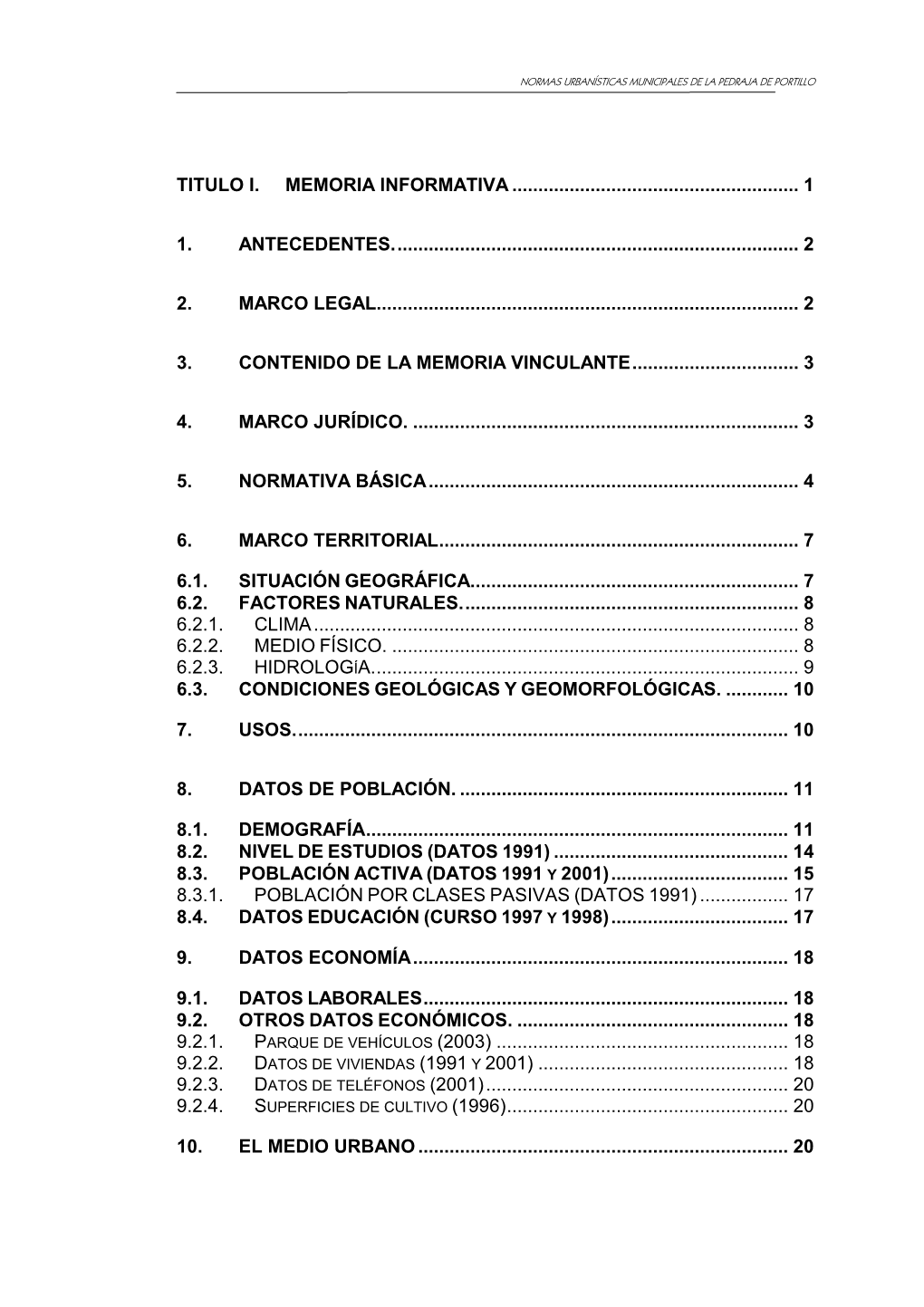 Normas Urbanísticas Municipales De La Pedraja De Portillo