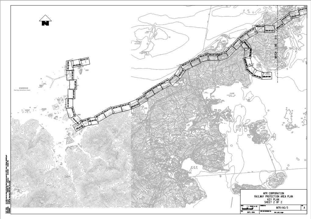 Mtr Corporation Railway Protection Area Plan Match Line X-X a Mtr/Ag/3 Key Plan Sheet 2 of 2