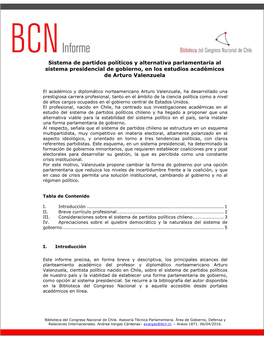 Arturo Valenzuela Sist De Partidos Y De Gobierno