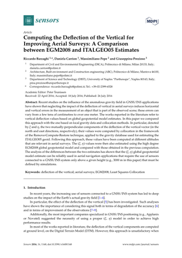 Computing the Deflection of the Vertical for Improving Aerial Surveys