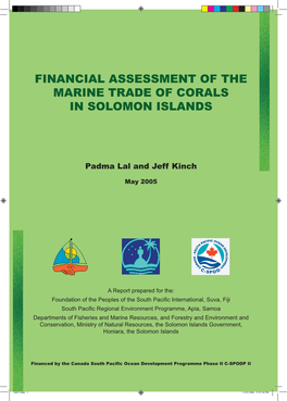 Financial Assessment of the Marine Trade of Corals in Solomon Islands