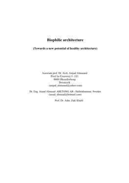 Almusaed: Biophilic Architecture