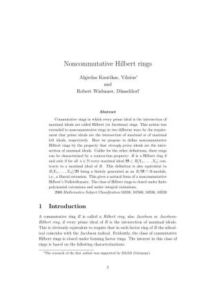 Noncommutative Hilbert Rings