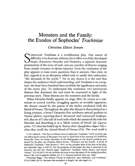 The Exodos of Sophocles' Trachiniae Christina Elliott Sorum