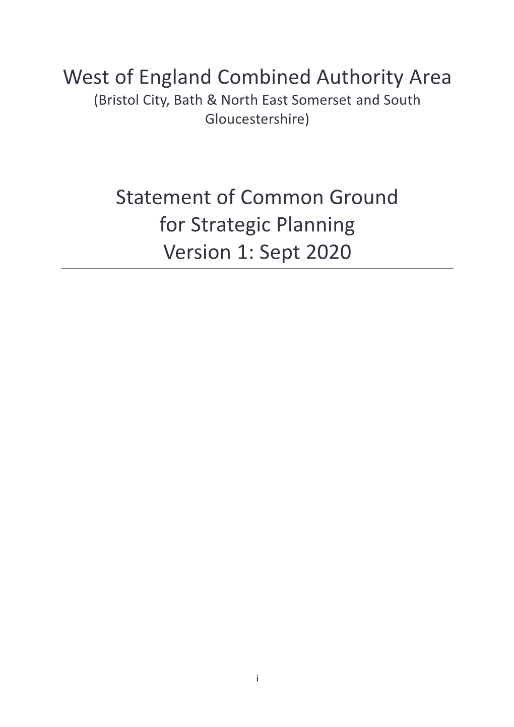 Statement of Common Ground (Socg) Is a Document Recording the Collaboration Between Adjoining Authorities in Seeking to Resolve Cross-Boundary Issues