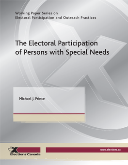 The Electoral Participation of Persons with Special Needs