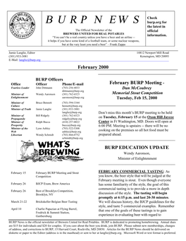 Newsletter-February 2000