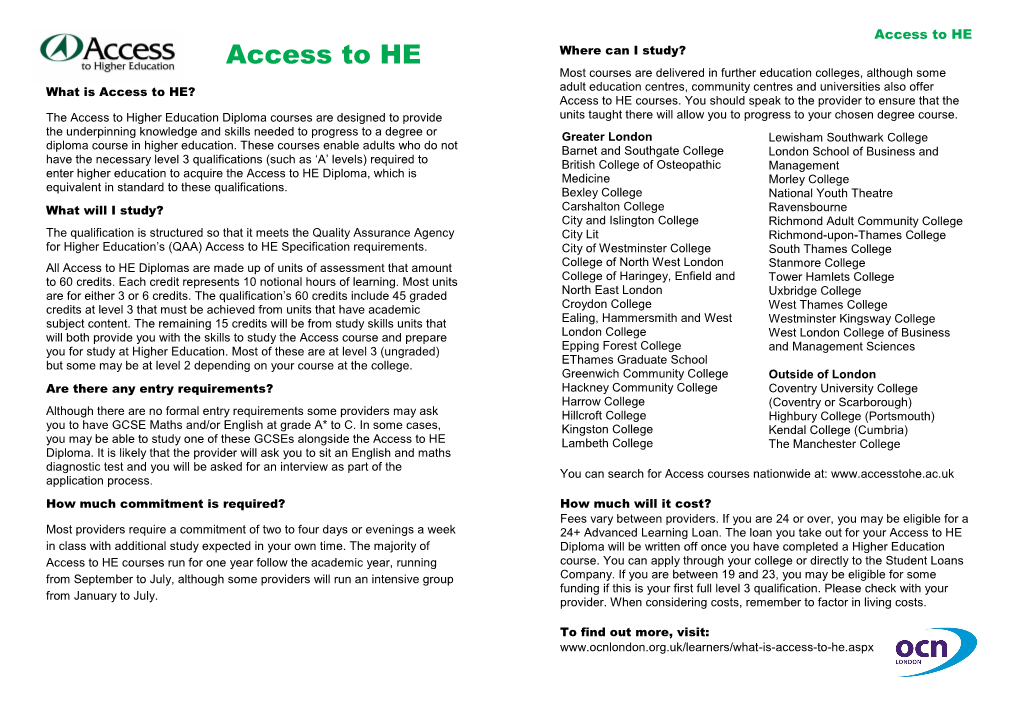 Access to HE