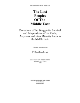Lost Peoples of the Middle East