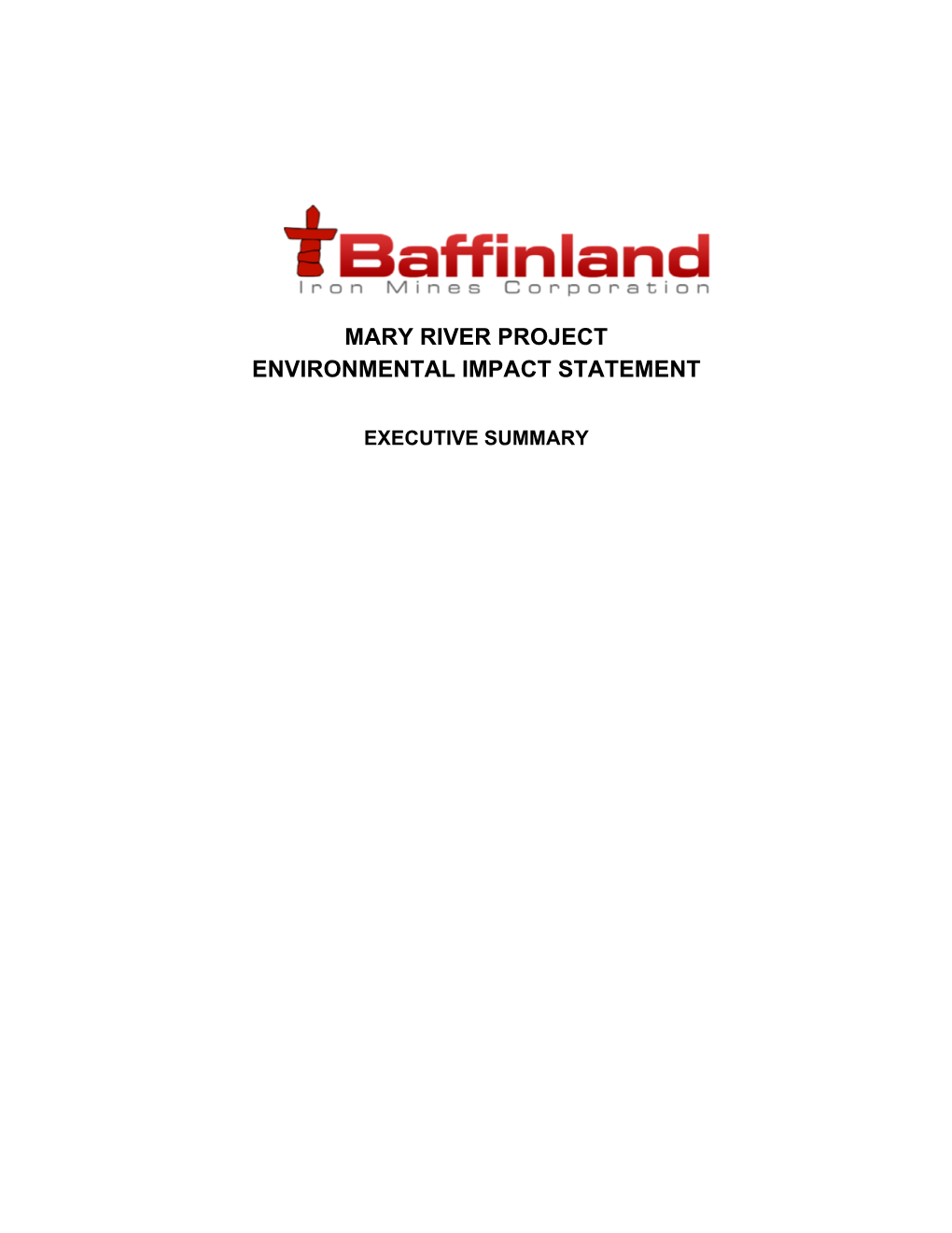 Mary River Project Environmental Impact Statement