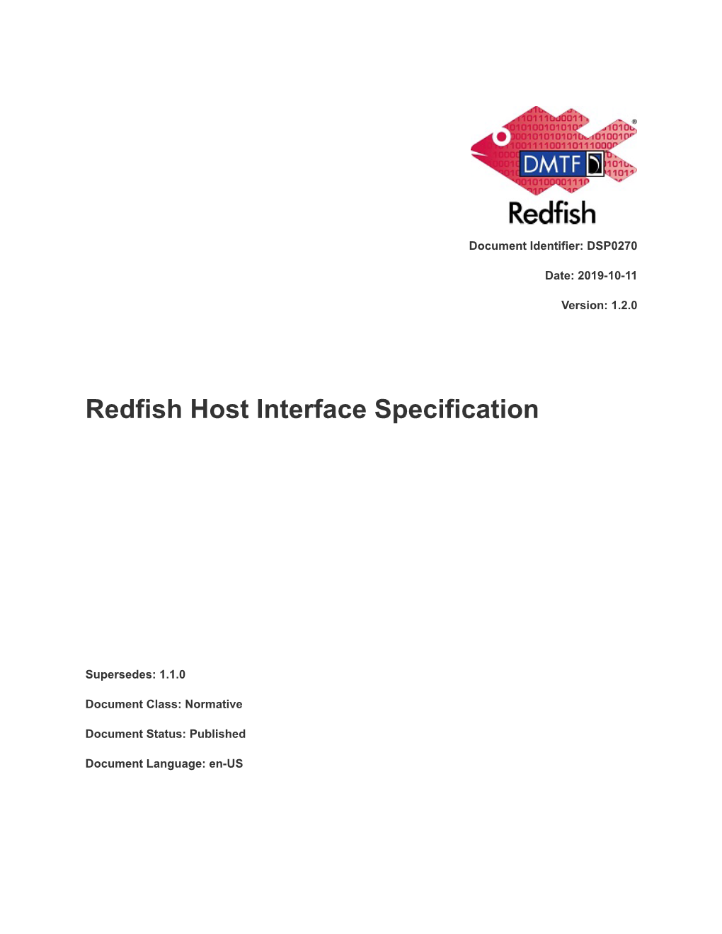 Redfish Host Interface Specification
