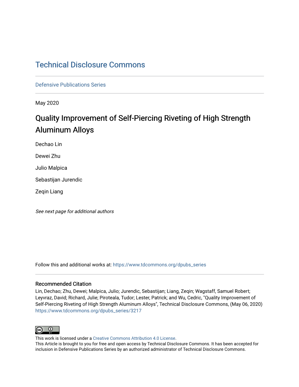 Quality Improvement of Self-Piercing Riveting of High Strength Aluminum Alloys