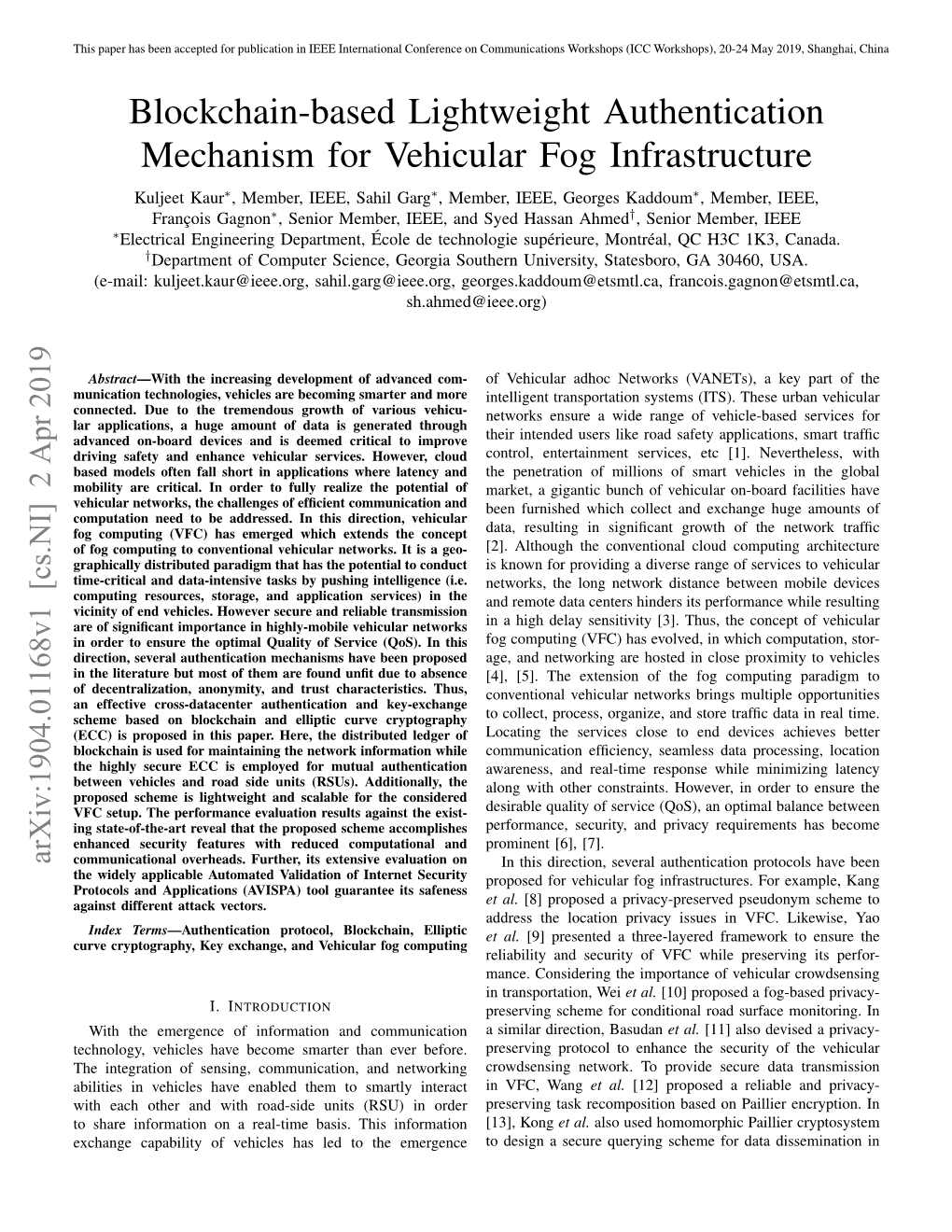 Blockchain-Based Lightweight Authentication Mechanism For