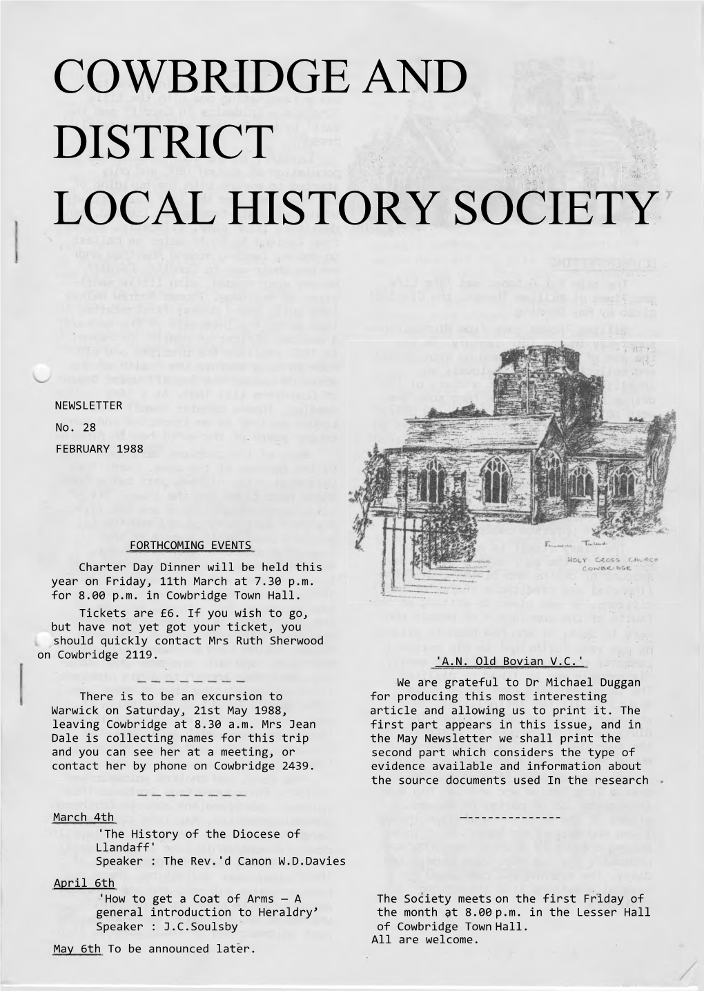 Cowbridge and District Local History Society