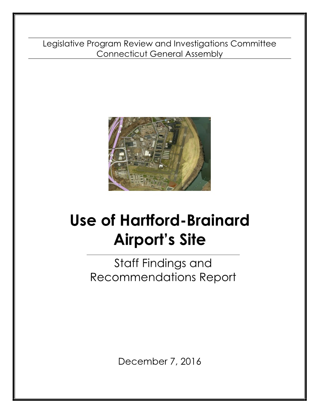 Use of Hartford- Brainard Airport Site