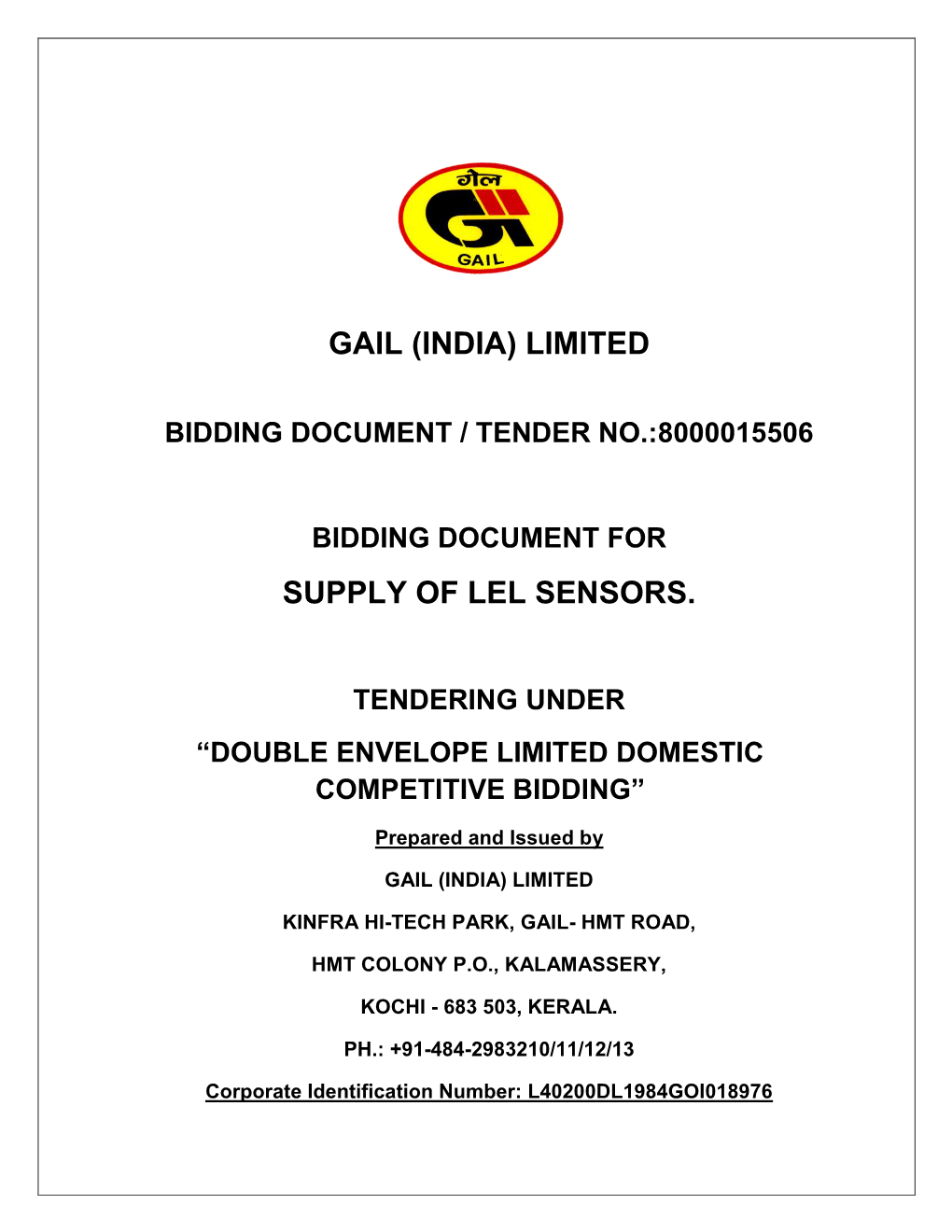 Gail (India) Limited Supply of Lel Sensors