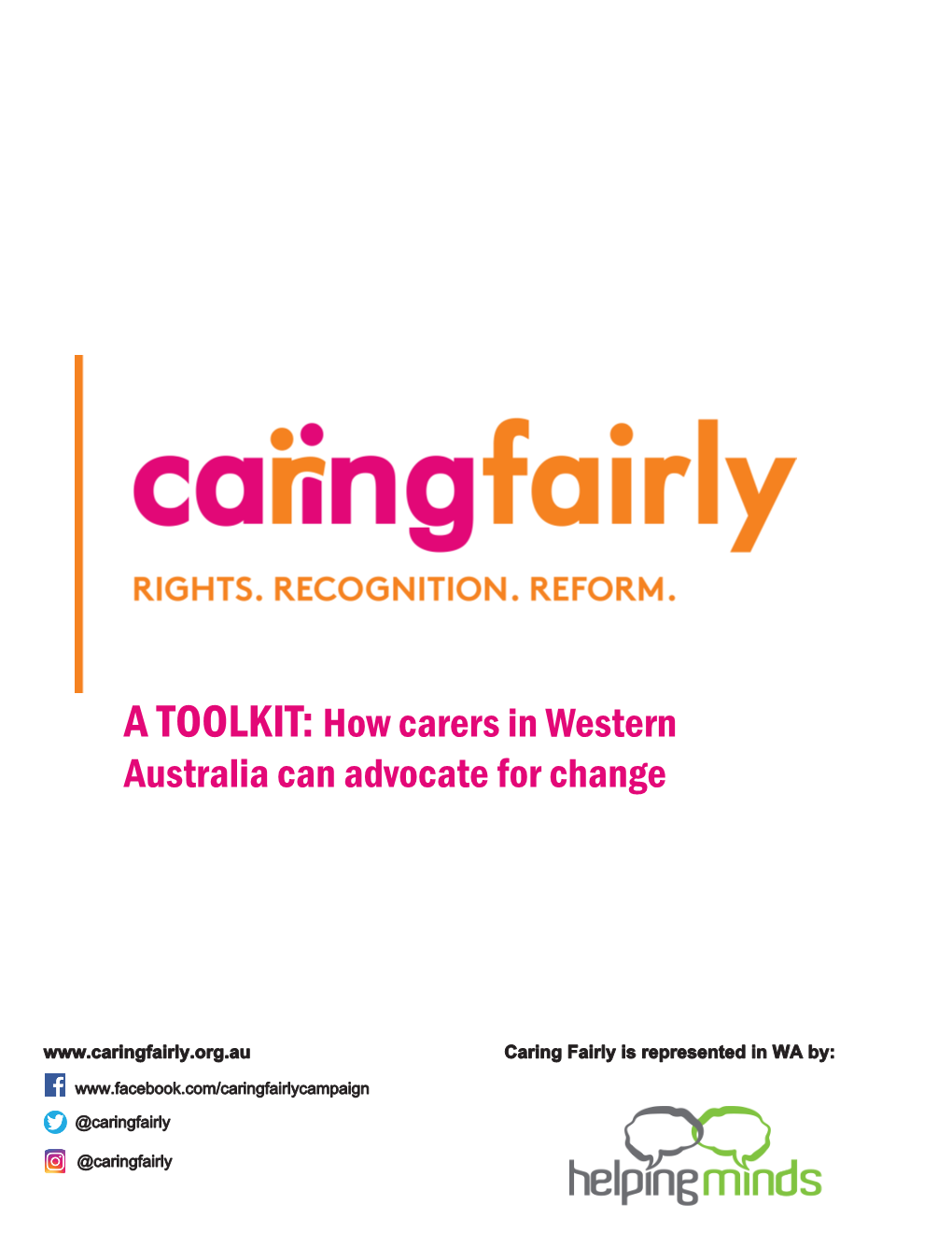 A TOOLKIT: How Carers in Western Australia Can Advocate for Change