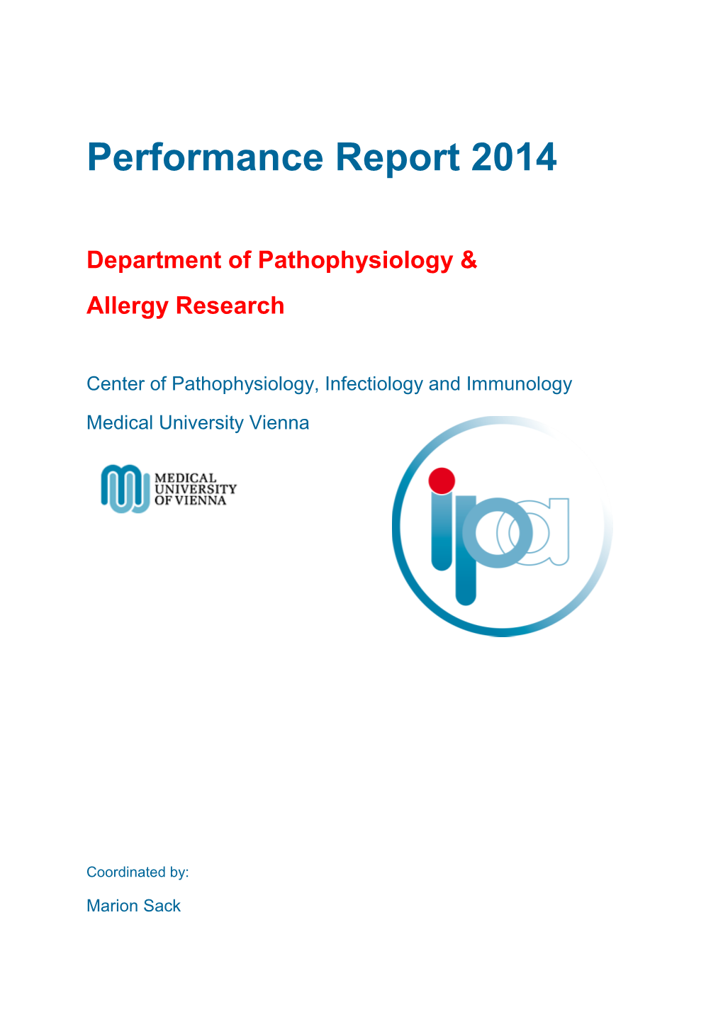 Performance Report 2014