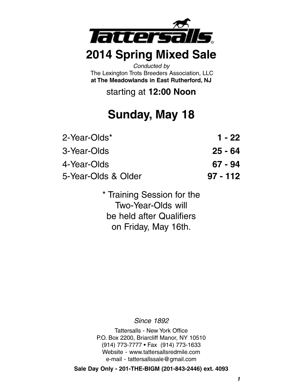 2014 TATTERSALLS SPRING MIXED FRONT MATTER 1-32.Pmd