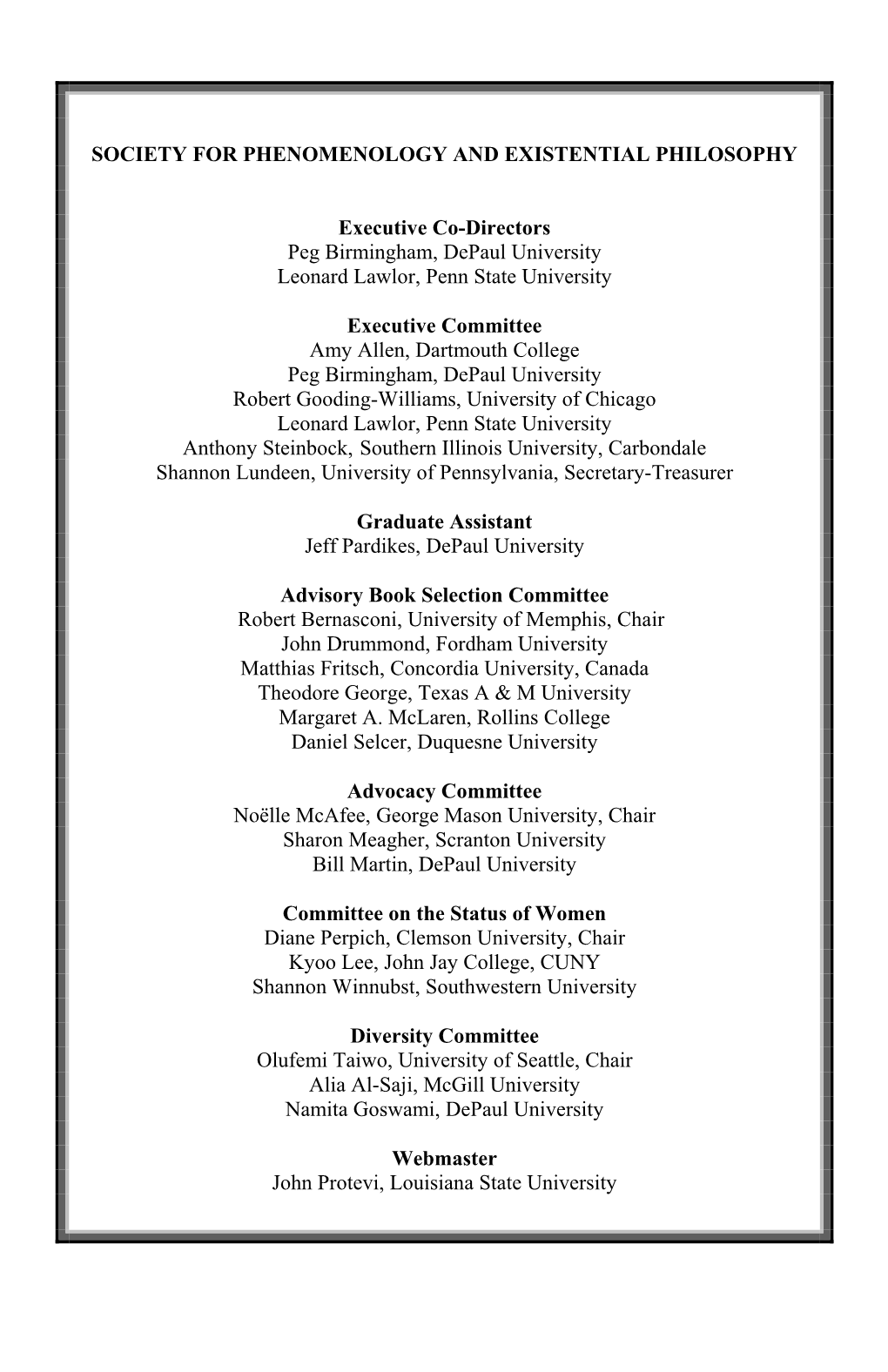 SPEP Conference Program 2008