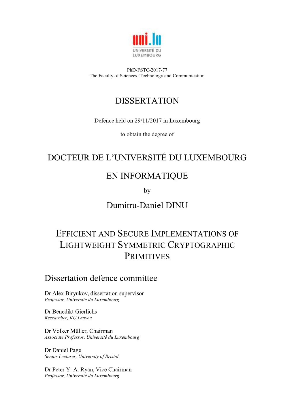 Efficient and Secure Implementations of Lightweight Symmetric Cryptographic Primitives