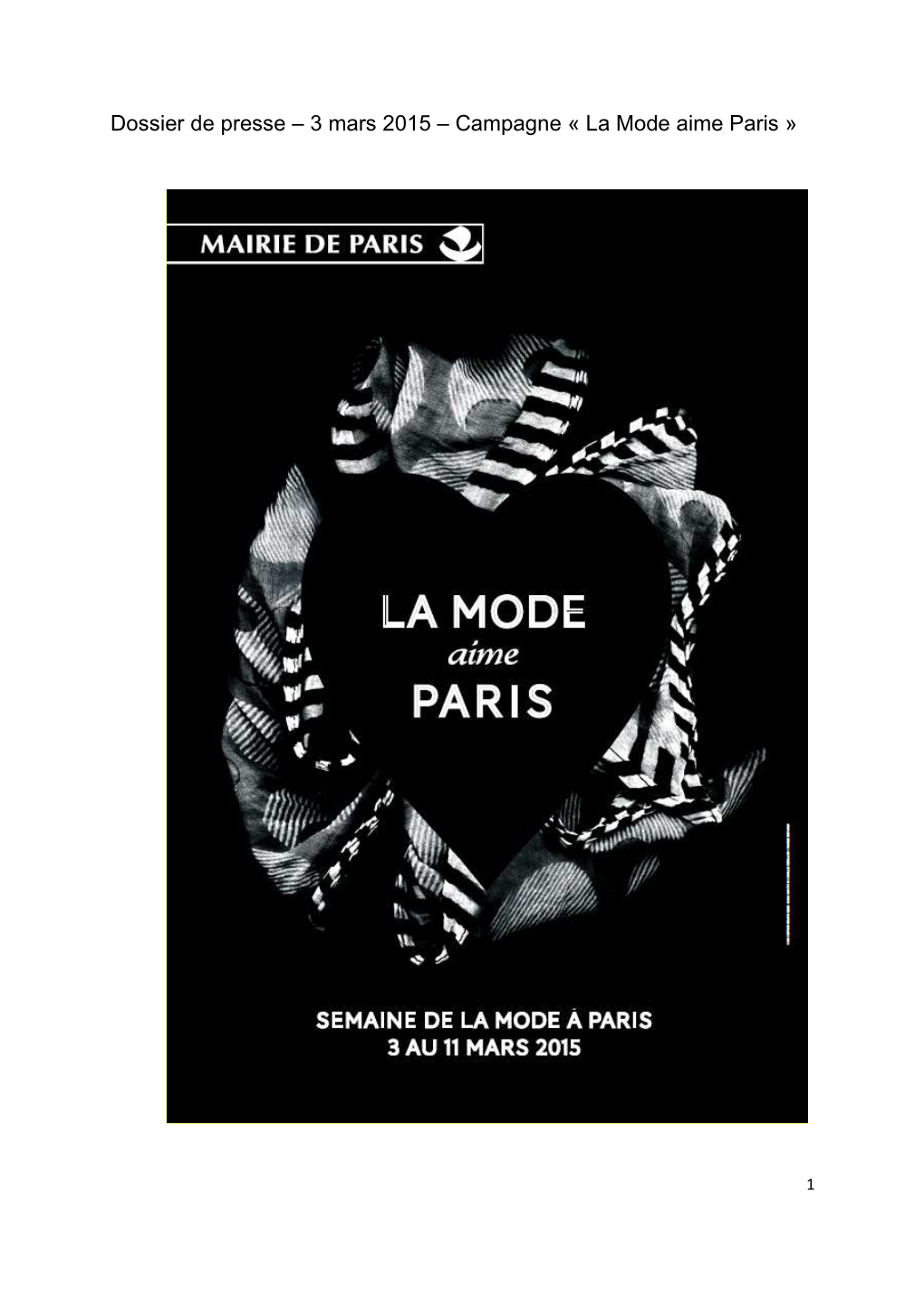 La Mode Aime Paris »