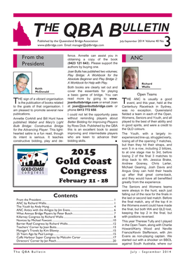 The QBA Bulletin July - September 2014 2