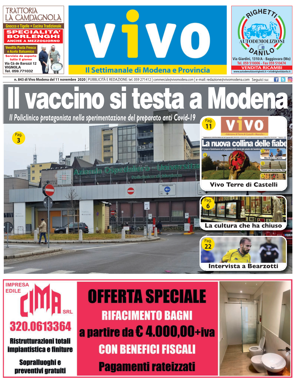 Il Policlinico Protagonista Nella Sperimentazione Del Preparato Anti Covid-19 Pag