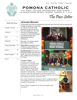 January 2020 ● Page 1 a Bi-Annual Publication for Parents, Alumni, & Friends