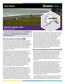 Chariot Alaska Site Fact Sheet