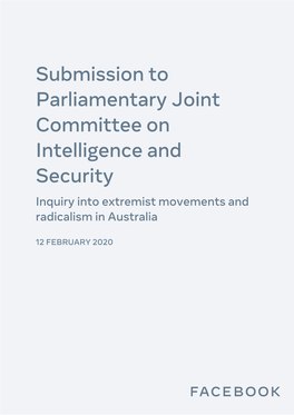 Submission to Parliamentary Joint Committee on Intelligence and Security Inquiry Into Extremist Movements and Radicalism in Australia