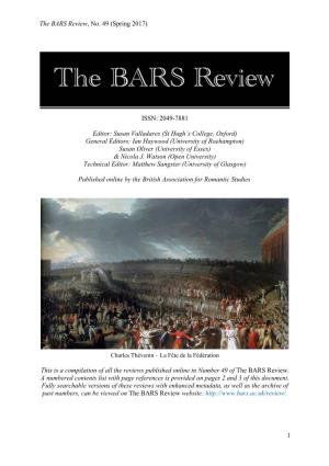 The BARS Review, No. 49 (Spring 2017)