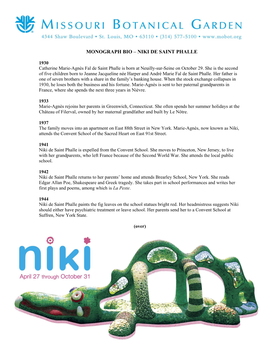 Niki Monograph Bio LH