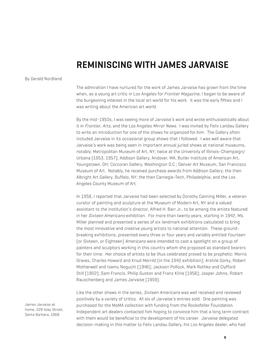 Reminiscing with James Jarvaise