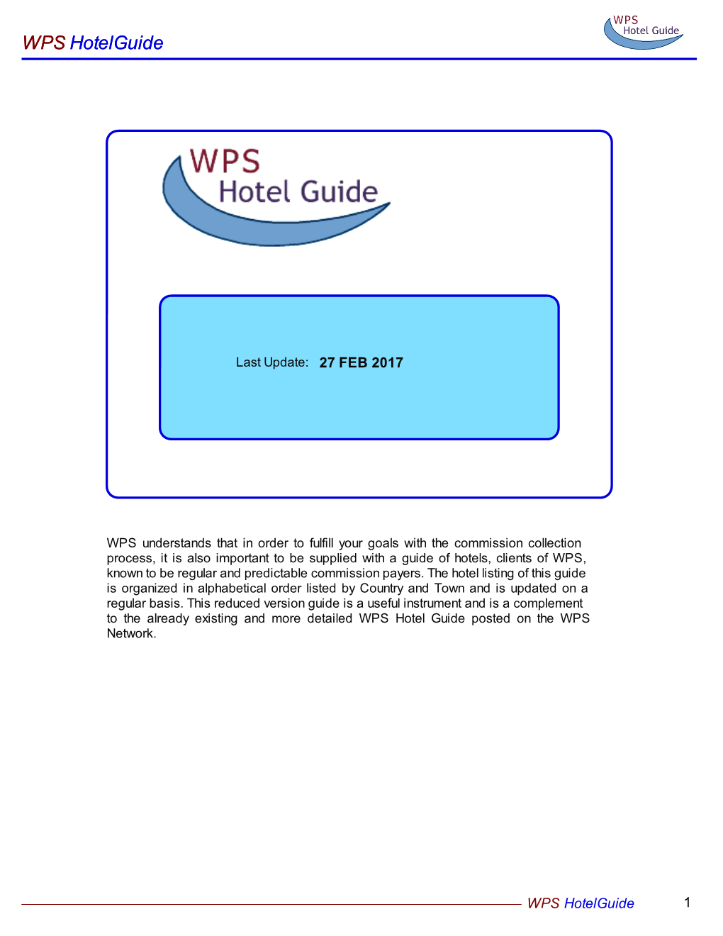 WPS Hotelguide WPS Hotelguide