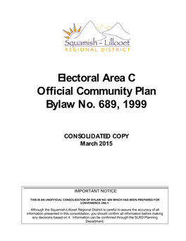Squamish-Lillooet Regional District Electoral Area C Official Community