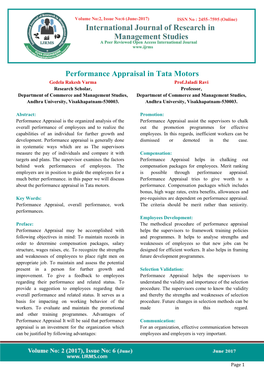 Performance Appraisal in Tata Motors
