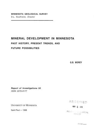Mineral Development in Minnesota