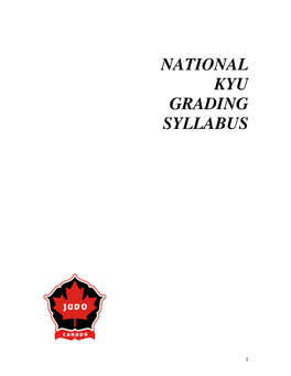 National Kyu Grading Syllabus