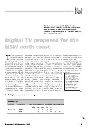 Digital TV Proposed for the NSW North Coast