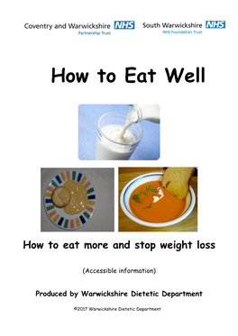 How to Eat Well