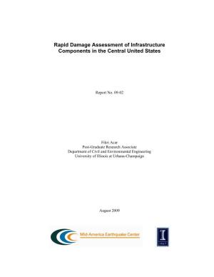 Rapid Damage Assessment of Infrastructure Components in the Central United States
