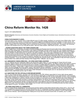 China Reform Monitor No. 1426 | American Foreign Policy Council