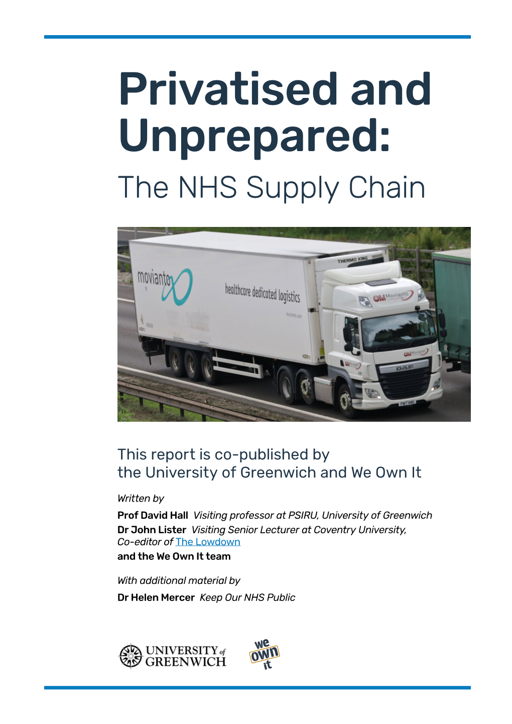 Privatised and Unprepared: the NHS Supply Chain