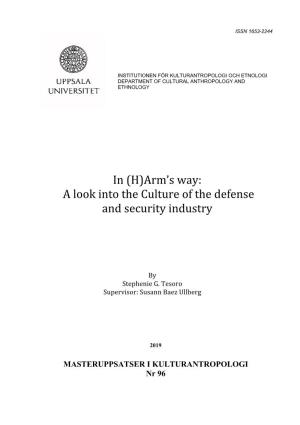 Arm's Way: a Look Into the Culture of the Defense and Security Industry