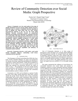 Review of Community Detection Over Social Media: Graph Prospective