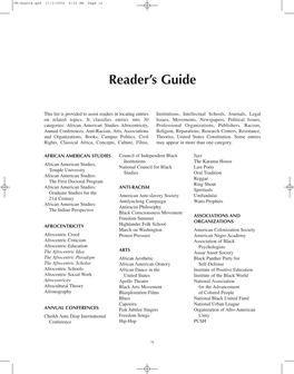 Reader's Guide———Xi