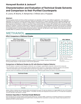 Methanol and Acetone Is in Organic Synthesis