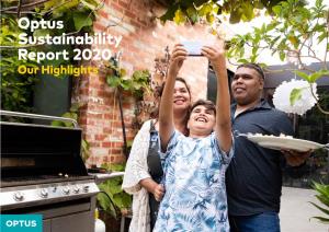Optus Sustainability Report 2020 Our Highlights Contents