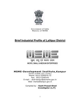 Brief Industrial Profile of Lalitpur District